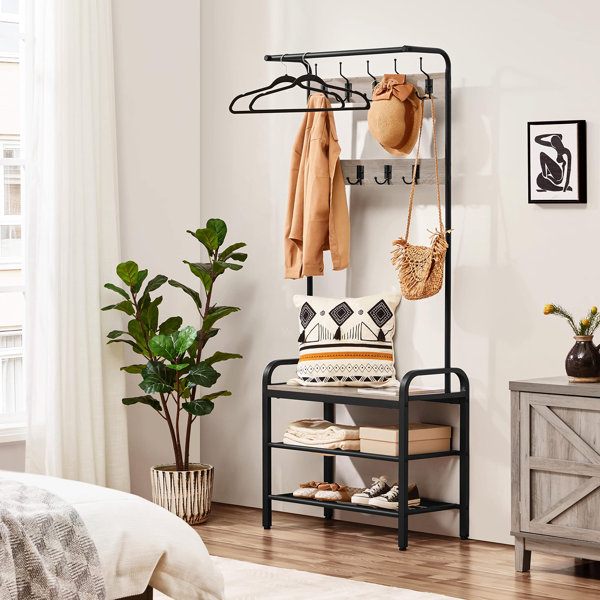 Williston Freestanding Coat Stand with Storage Wayfair.co.uk